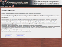 Tablet Screenshot of heroautographs.com